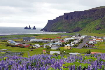 View on Vik. South Iceland Vacation Trip