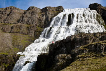 Dynjandi waterfall. West Iceland Vacation Trip