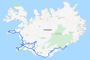 6 Days of Reykjavik, West & South. Route map